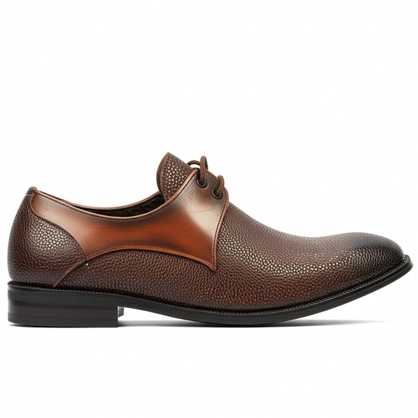 Premium Leather Textured Derby Shoes