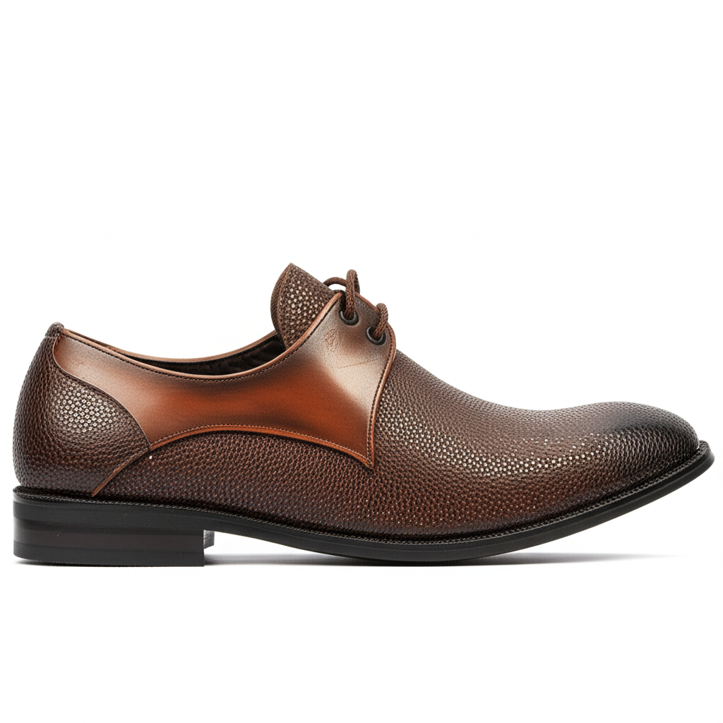 Premium Leather Textured Derby Shoes