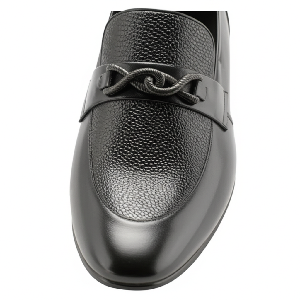 Elite Knot Detail Leather Loafers