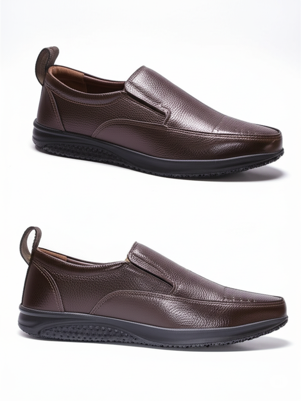 Urban Comfort: Men's Perforated Slip-On Loafers