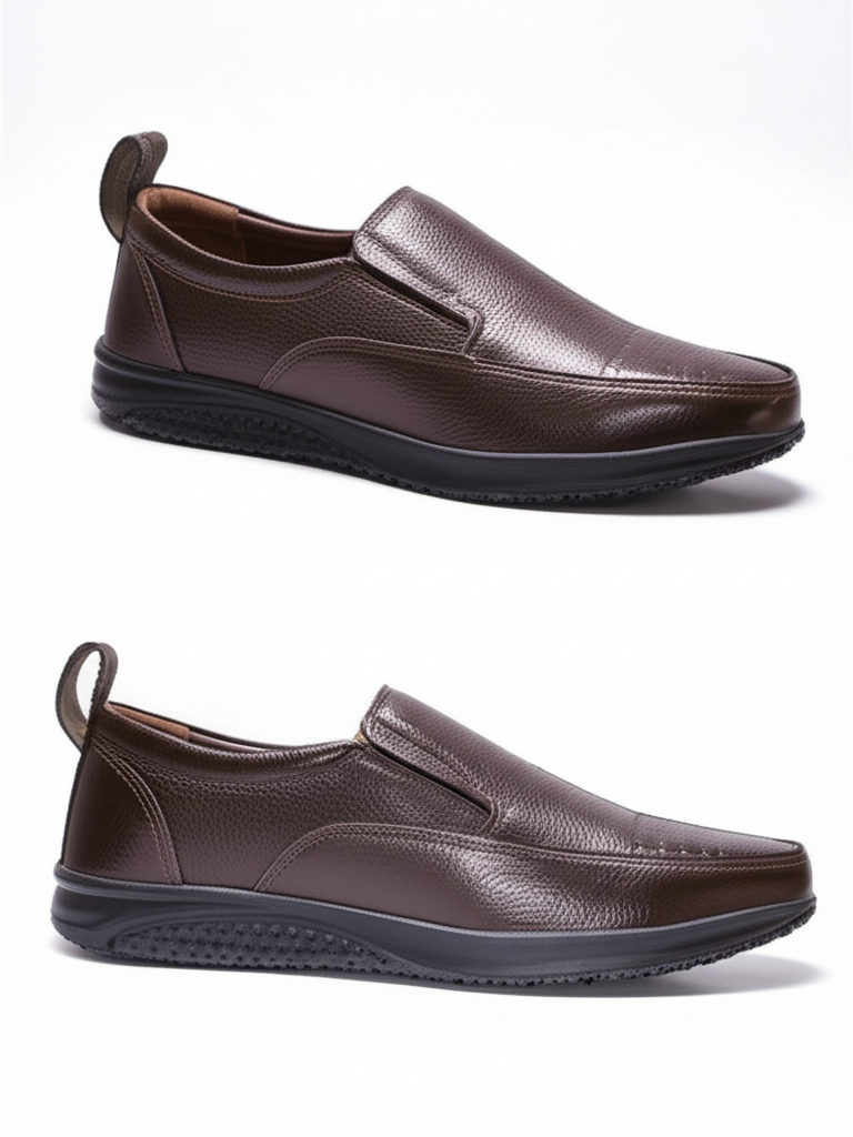 Urban Comfort: Men's Perforated Slip-On Loafers