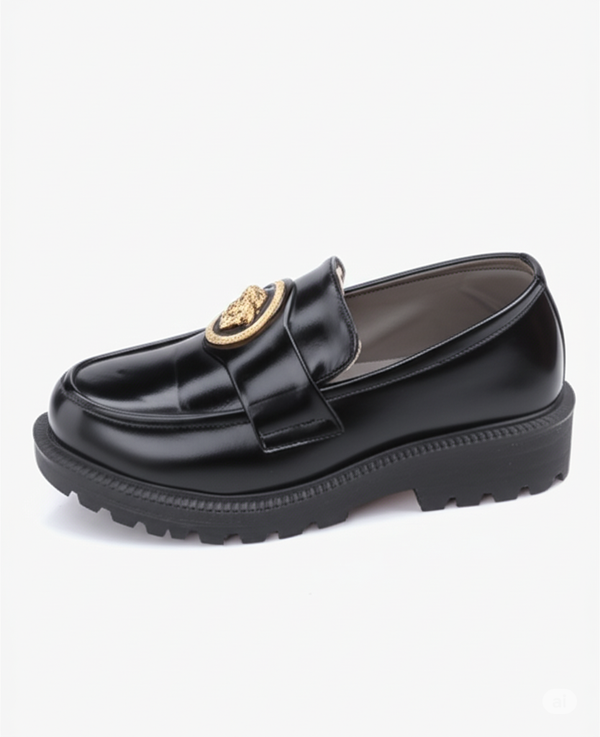 Statement Style: Lion Medallion Loafers