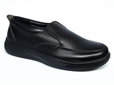 Sleek Pebbled Leather Loafers