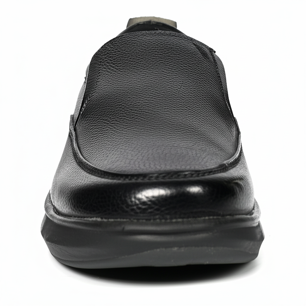 Sleek Pebbled Leather Loafers