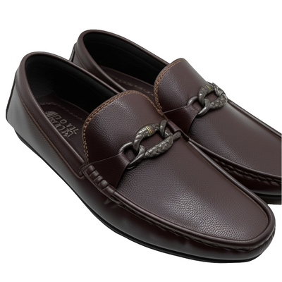 Premium Leather Chain Loafers