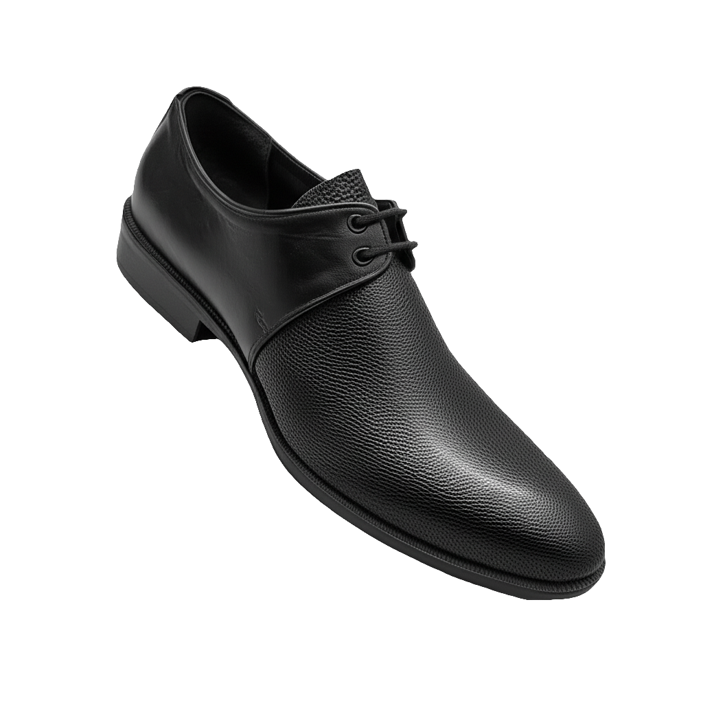 Premium Leather Textured Derby Shoes