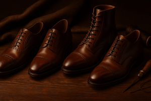 Genrate the benner for the leather shoe brand