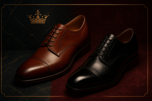 Made premium banner of the royal shoe brand of their premium leather shoe catoagry dont write anything on benner just desighn it