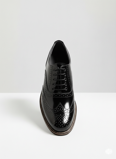 Refined Elegance: Men's Black Brogue Oxford Shoes