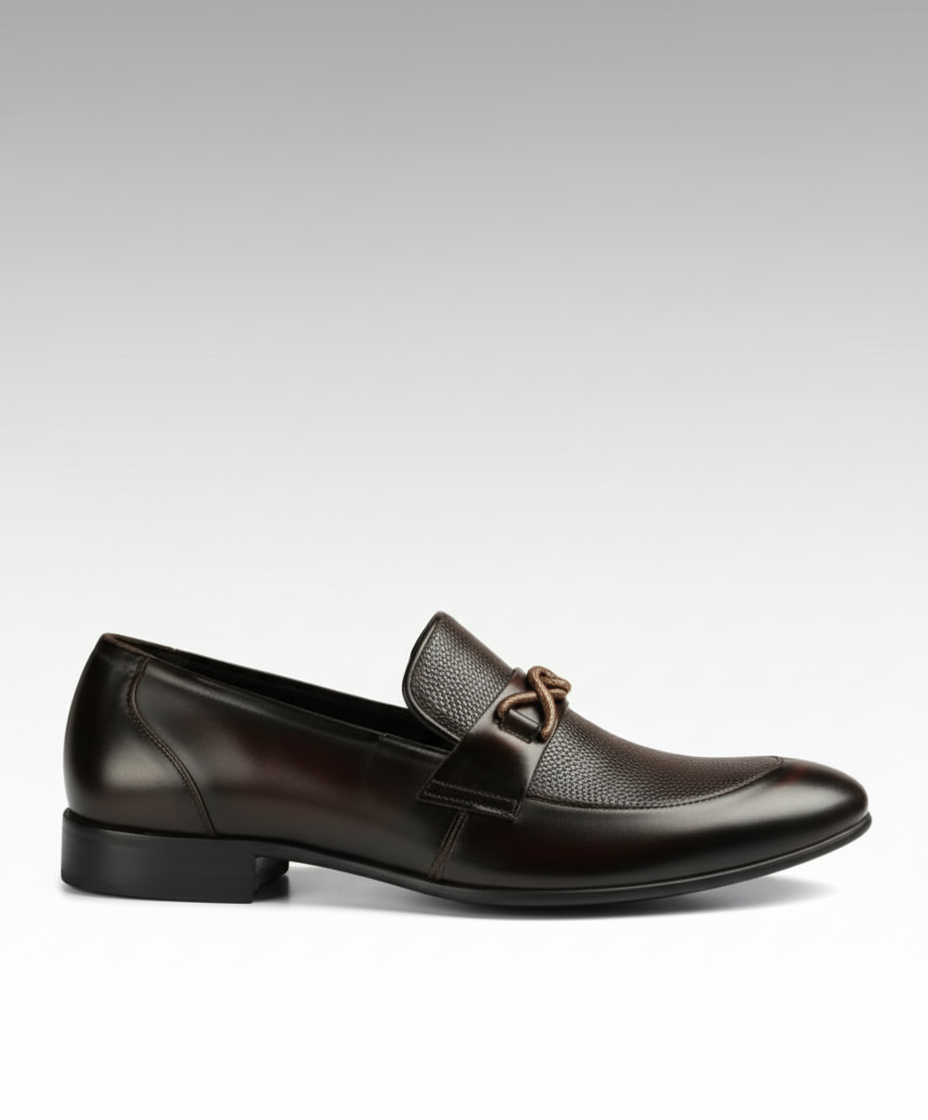 Elite Knot Detail Leather Loafers