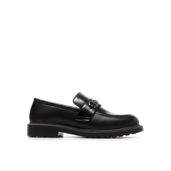 Elite Collection: Men's Metal Buckle Loafers