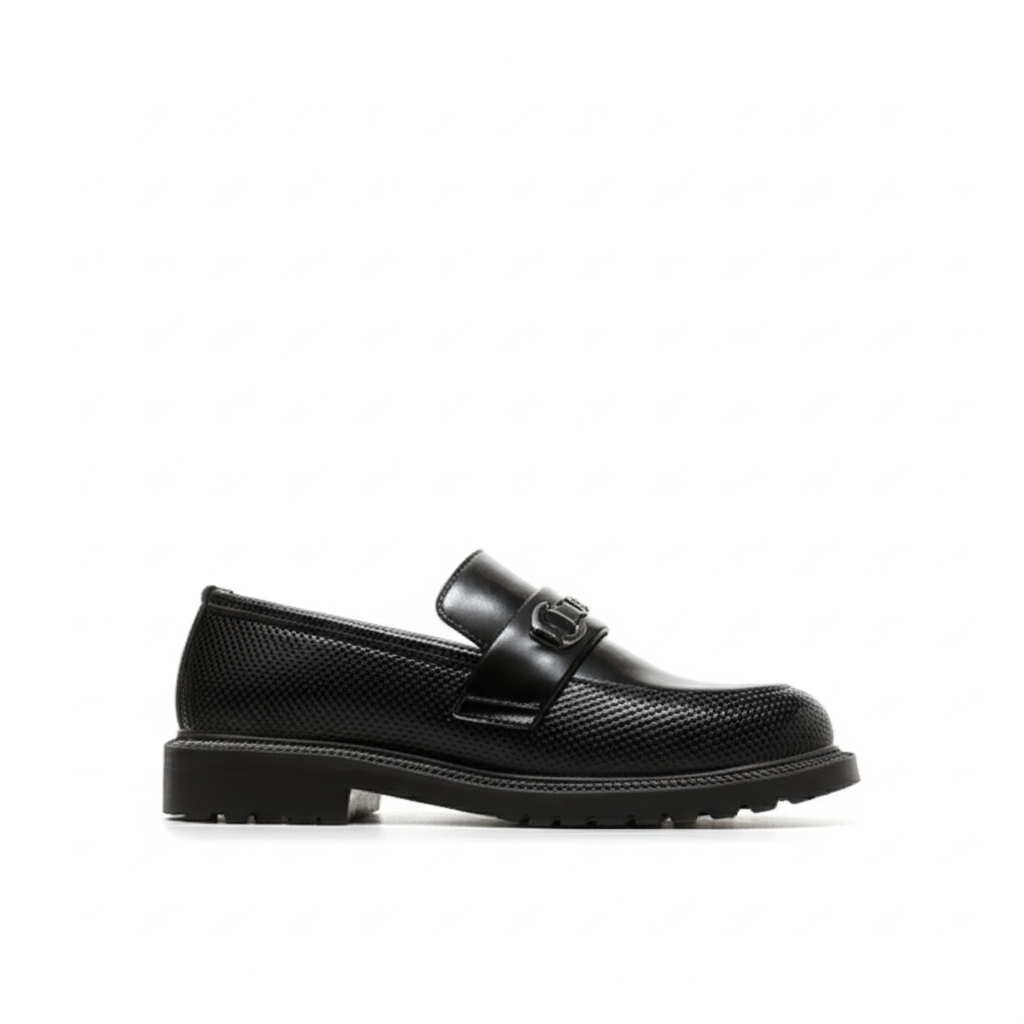 Elite Collection: Men's Metal Buckle Loafers