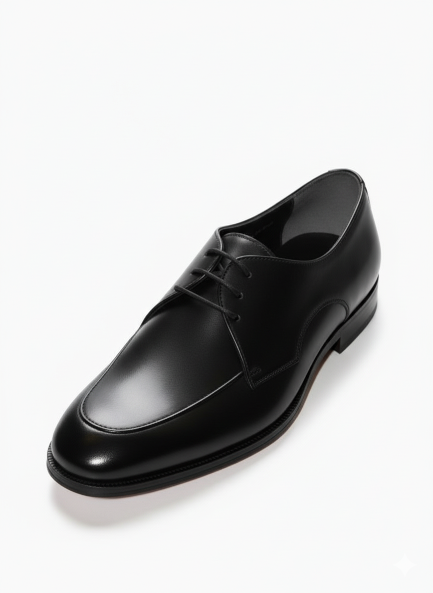 Sleek Black Derby Dress Shoes