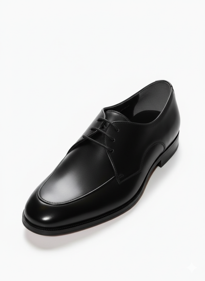 Sleek Black Derby Dress Shoes