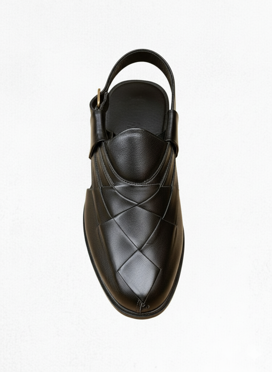 Handcrafted Black Leather Mules
