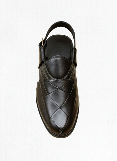 Handcrafted Black Leather Mules