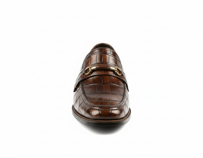 Classic Croc-Embossed Horsebit Loafers