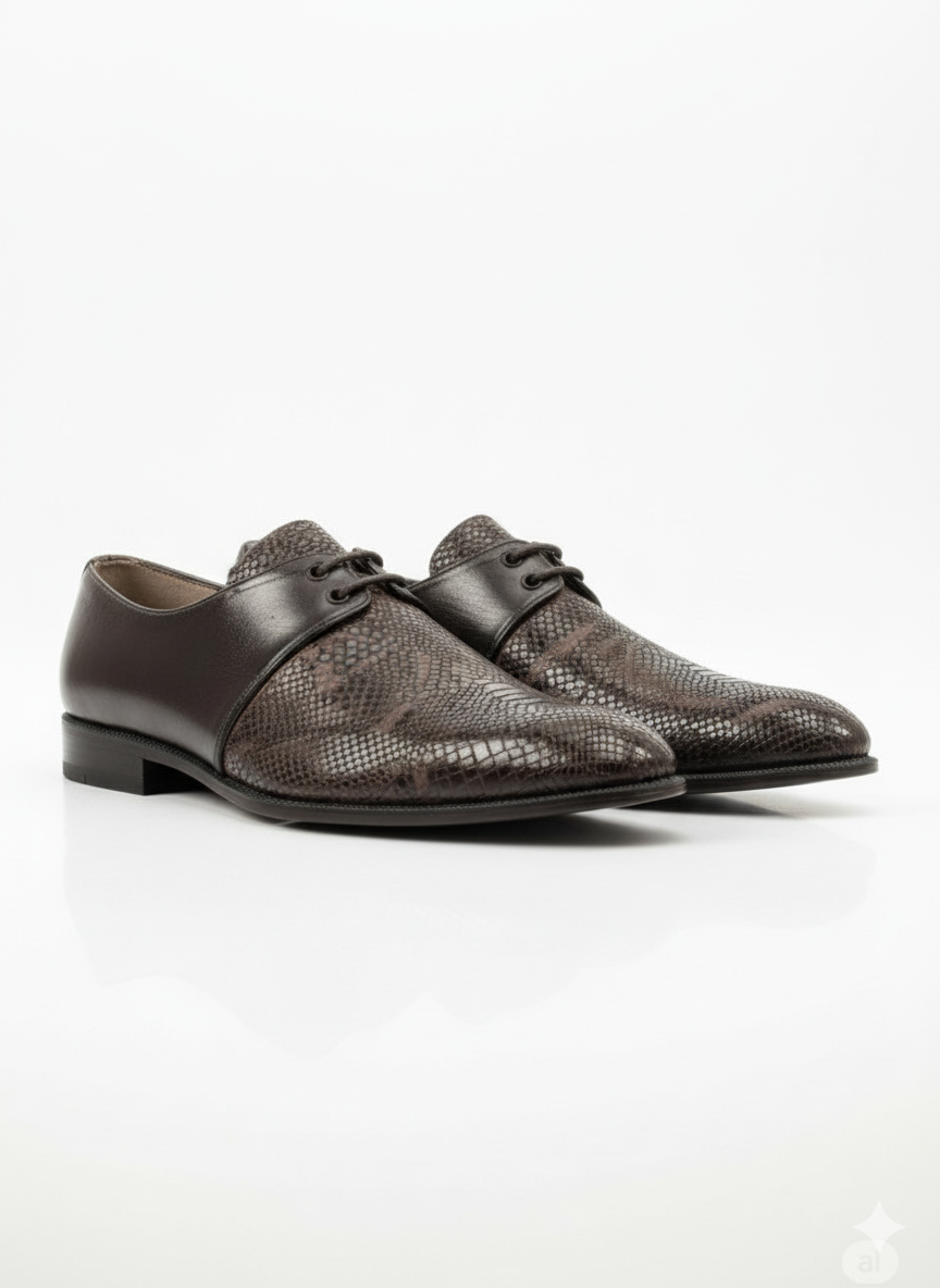 Exquisite Two-Tone Leather Oxford Dress Shoes